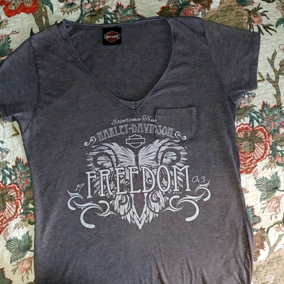 NWOT HARLEY DAVIDSON soft Jersey Short Sleeve Blo… - Picture 1 of 6